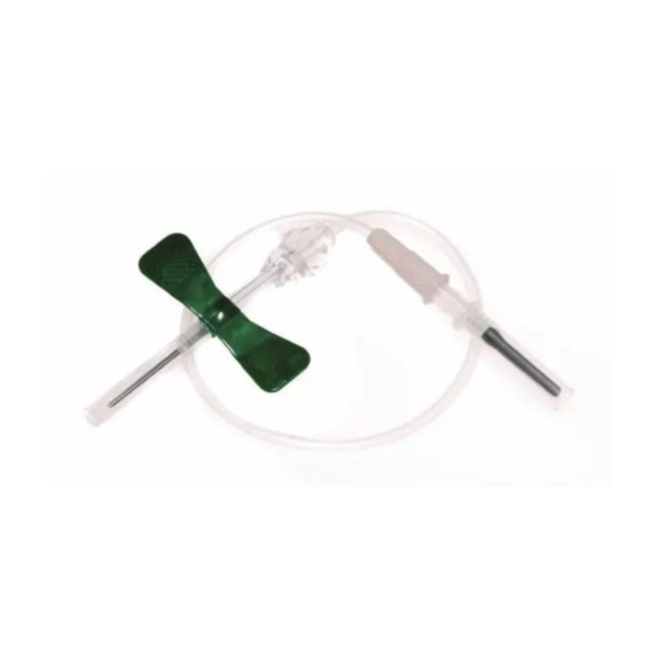 Ago a farfalla 23G x ¾ con dispositivo di sicurezza, adattatore luer, lung. tubo 190 mm, - NIPRO (50 pezzi)