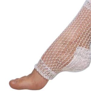 La rete tubolare elastica calibro 4 è un dispositivo medico per medicazioni e bendaggi in aree del corpo che richiedono una vestibilità sicura e flessibile.