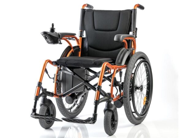 CARROZZINA ELETTRICA - ruote posteriori 24” con corrimano cod 43291