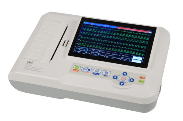 Elettrocardiografo Ecg contec 600g - 3/6 canali display 7” lcd tft - 12 derivaz.